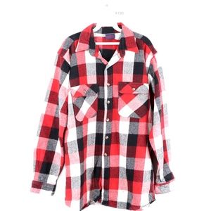 Vintage 90s Dakota Thick Flannel Button Shirt Red